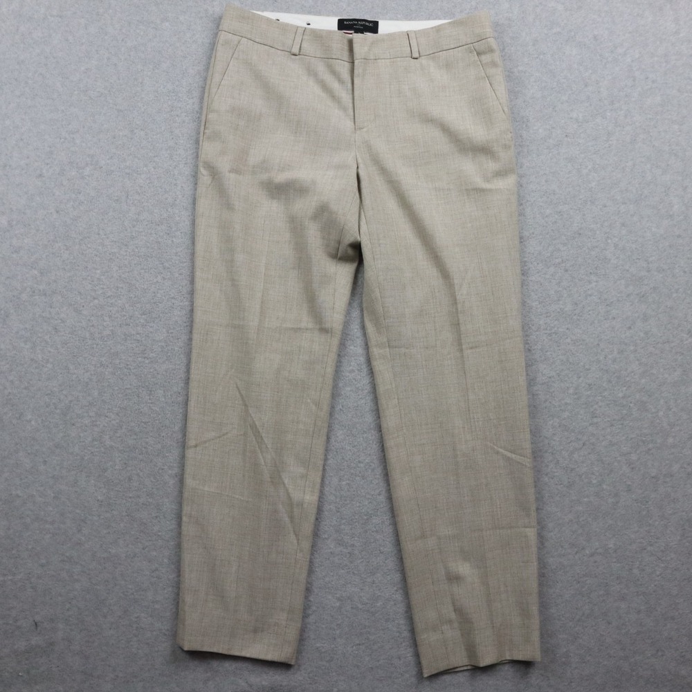 Banana Republic Pants Womens 2 Hampton Dress‎ Slacks Suit Flex Flat Front Beige